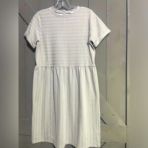 Jacquard Button Back Swing Dress